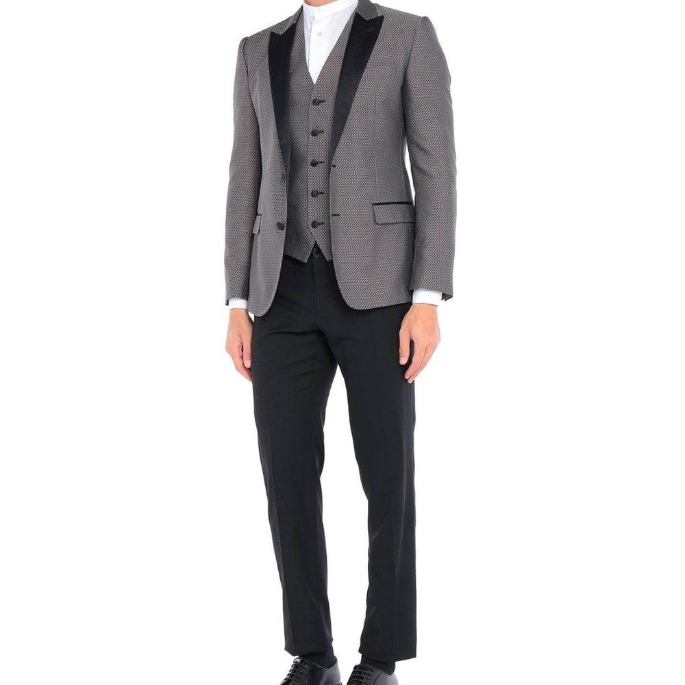 Dolce & Gabbana Black and Gray Suit